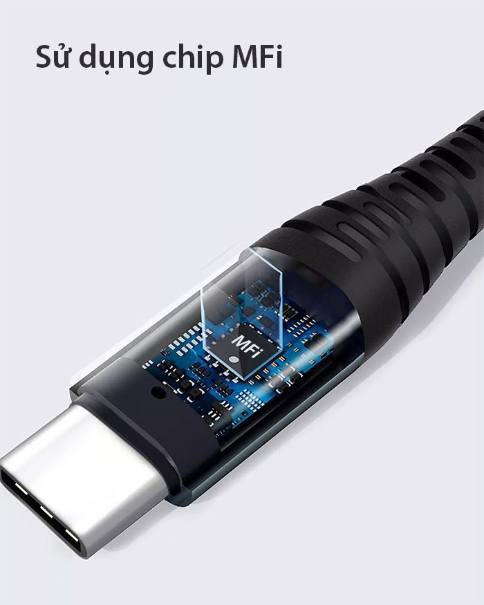 Cáp USB-C to Lightning MFI 1m Bagi C94 - ảnh 3