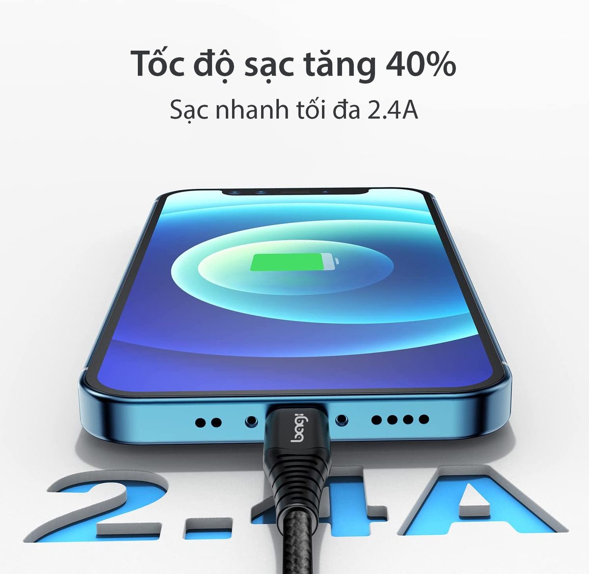 Cáp USB-C to Lightning MFI 1m Bagi C94 - ảnh 8