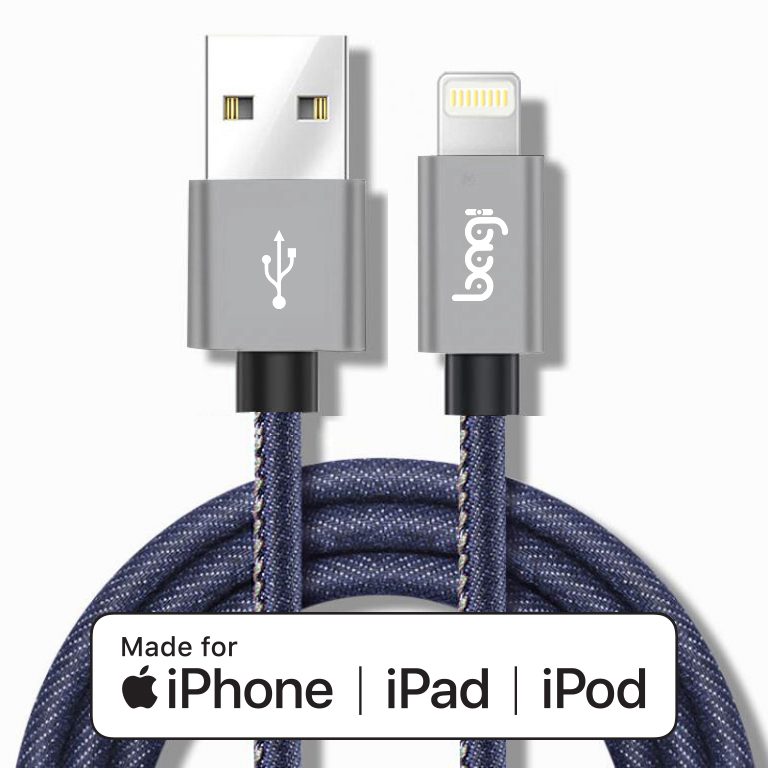Dây cáp Lightning bọc da tiêu chuẩn MFI Bagi chính hãng cho Iphone