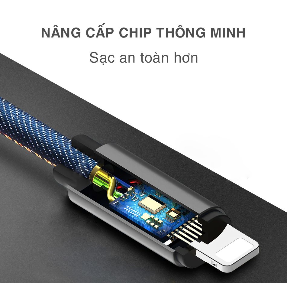 Dây cáp Lightning bọc da tiêu chuẩn MFI Bagi chính hãng cho Iphone – ảnh 4