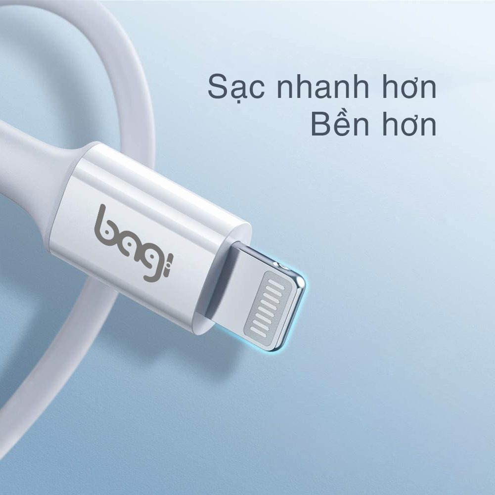 Cáp sạc nhanh Type C to Lightning dây dù Bagi PD 35W dài 1m PD-I100 – ảnh 7