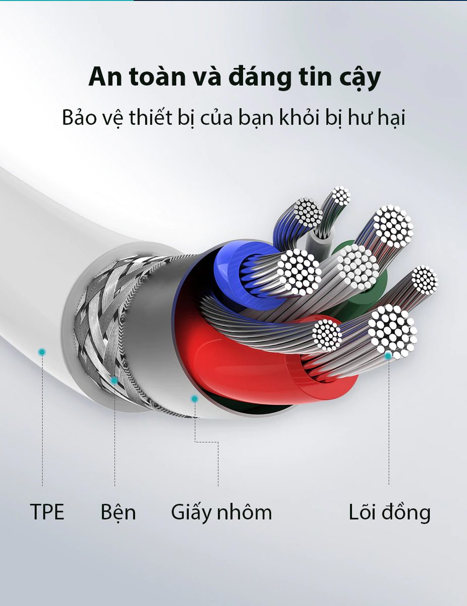 Cáp sạc nhanh Type C to Lightning dây dù Bagi PD 35W dài 1m PD-I100 – ảnh 9