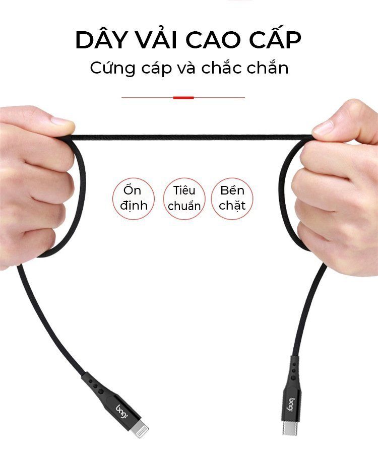 Cáp sạc nhanh Type C to Lightning dây dù Bagi PD 35W dài 1.2m PD-I120 - ảnh 8