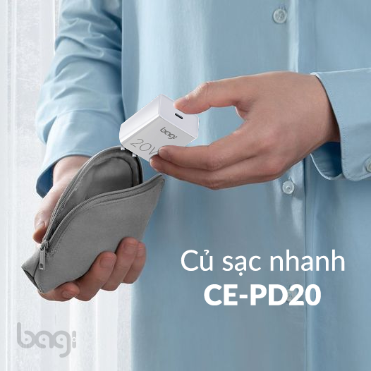 Củ sạc nhanh Bagi chuẩn PD 20W PD20 – ảnh 7