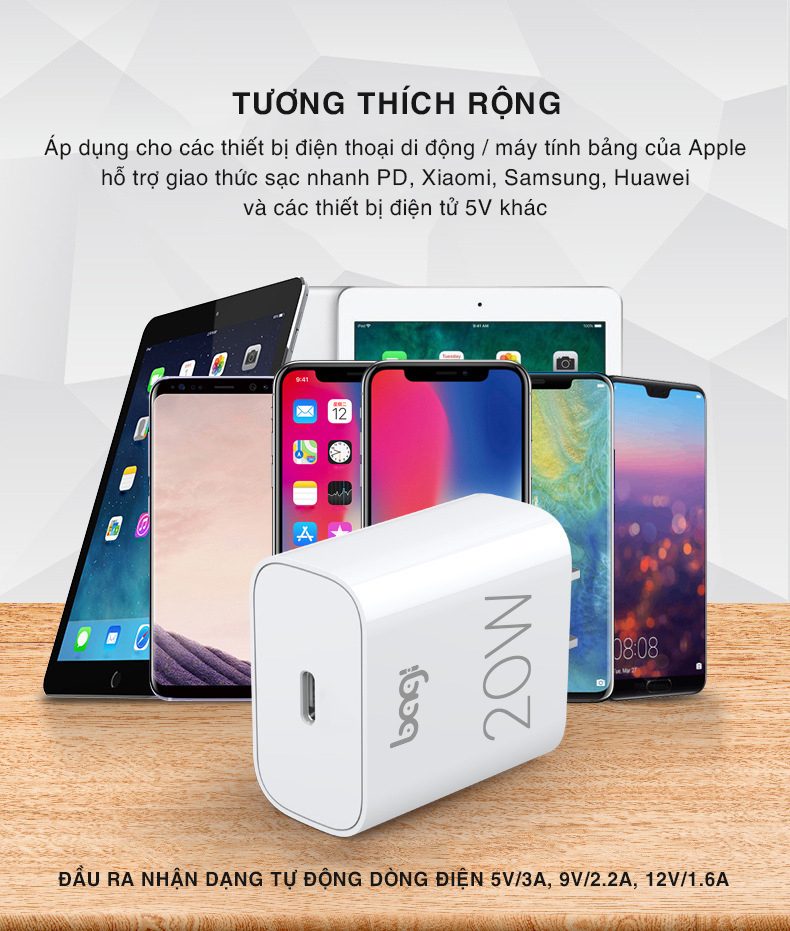 Củ sạc nhanh Bagi chuẩn PD 20W PD20 – ảnh 11