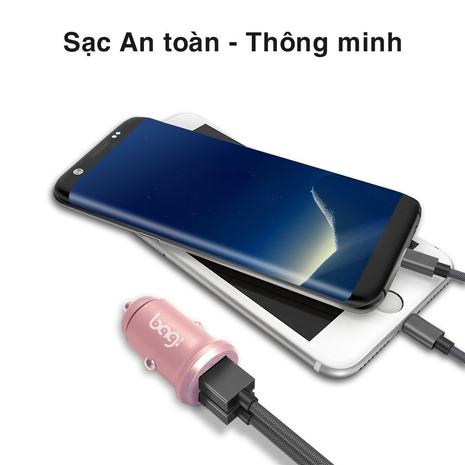 Củ sạc ô tô 2 ổ cắm USB Bagi chính hãng CC-O52n – ảnh 5