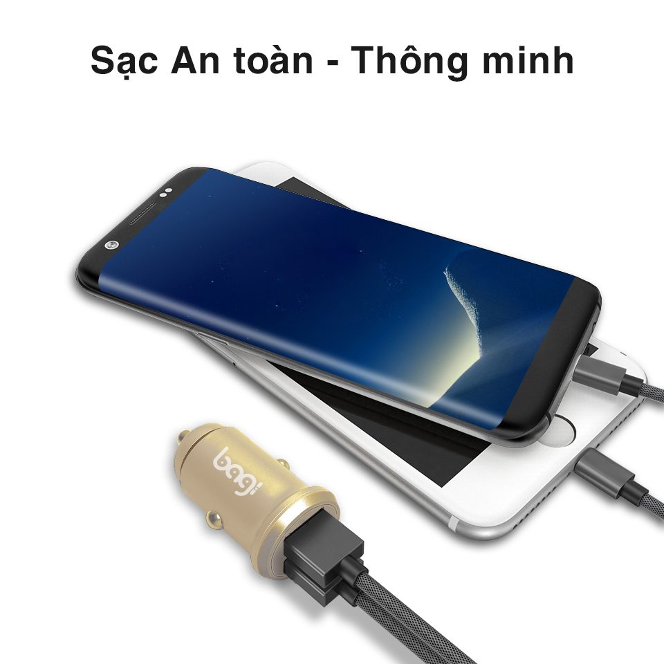 Củ sạc ô tô 2 ổ cắm USB Bagi chính hãng CC-O52n – ảnh 6