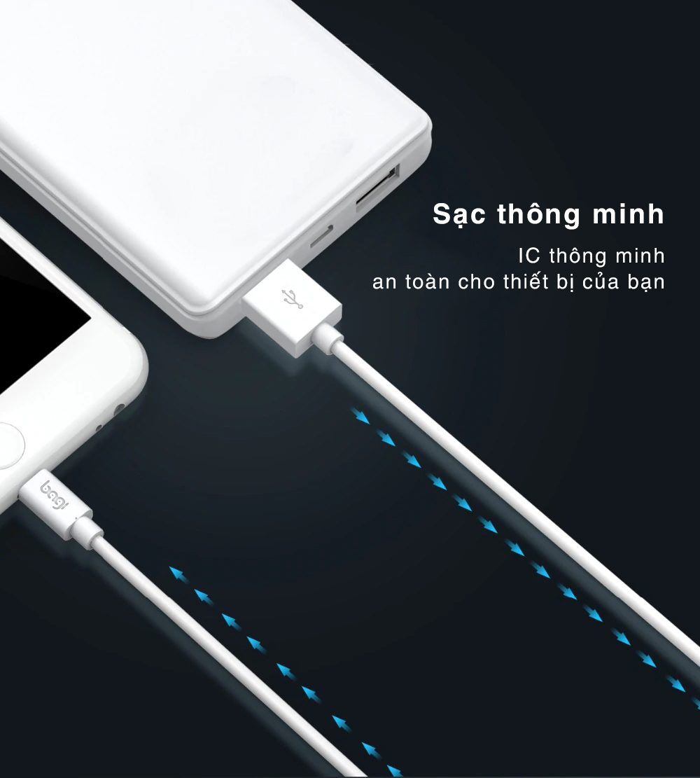 Cáp sạc Lightning Bagi tiêu chuẩn dài 1,2m TC120 - ảnh 6