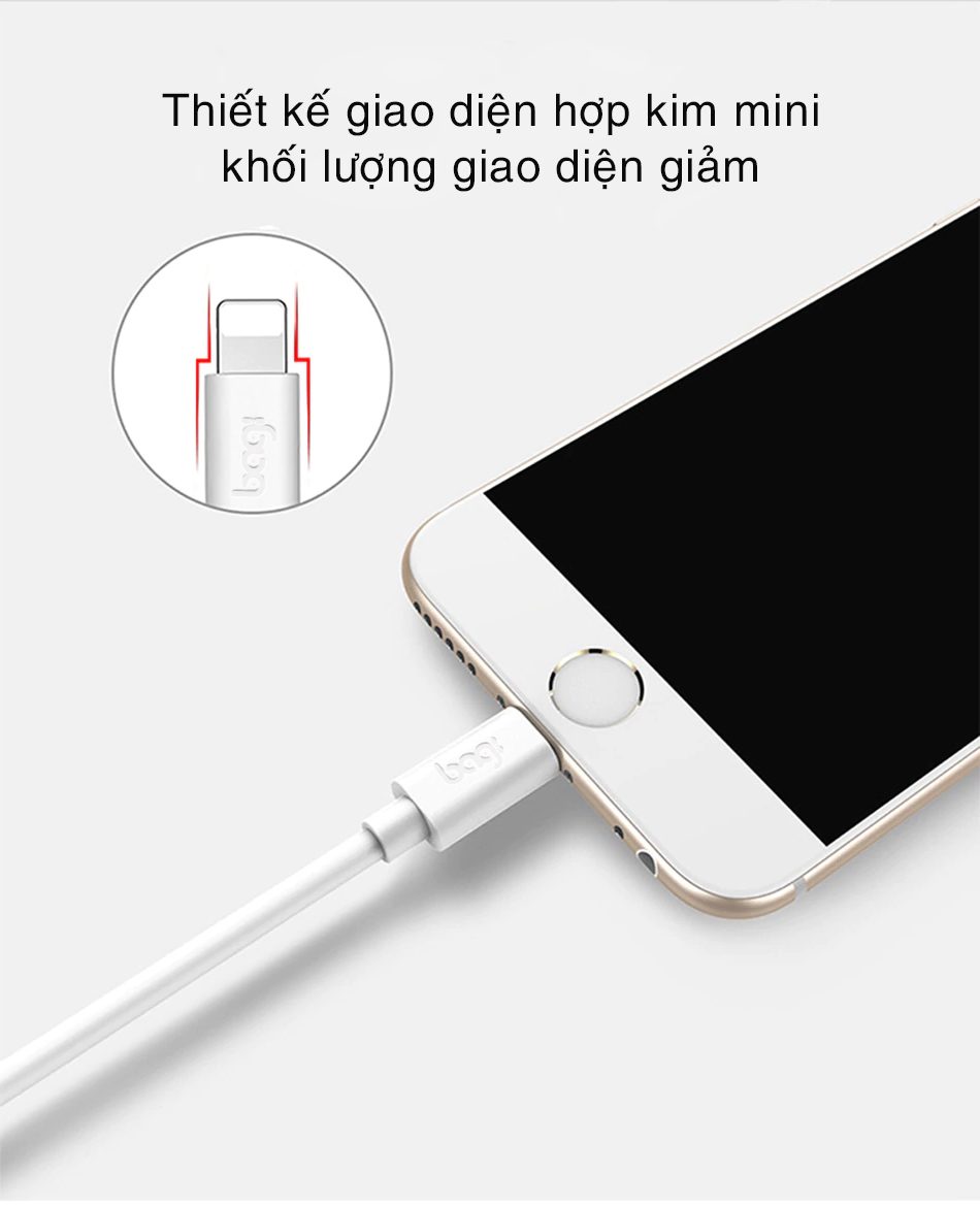 Cáp sạc Lightning Bagi tiêu chuẩn dài 1,2m TC120 - ảnh 8