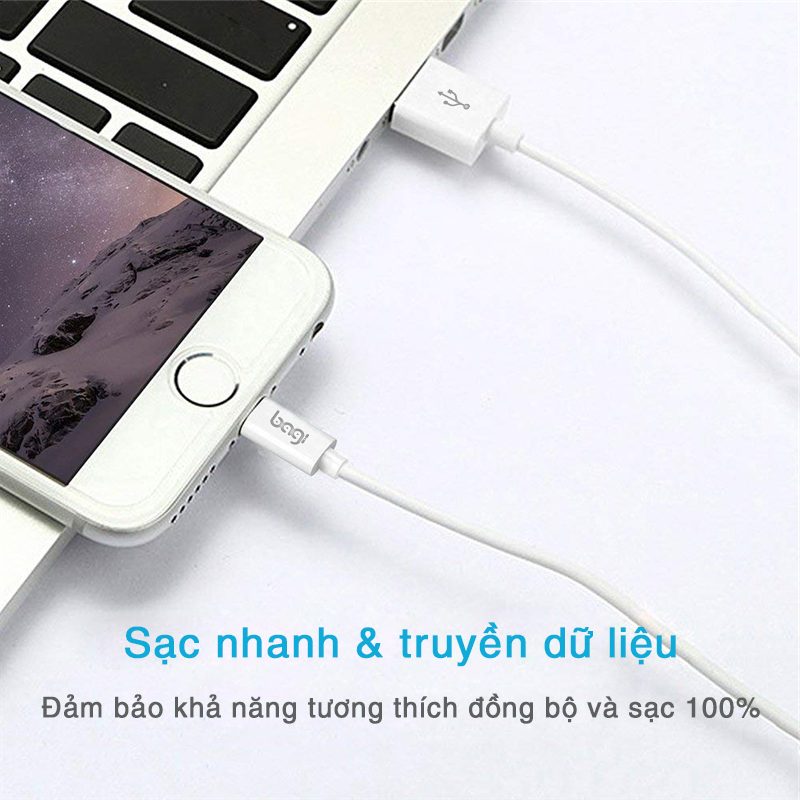 Cáp sạc Lightning Bagi tiêu chuẩn dài 1,2m TC120 - ảnh 9