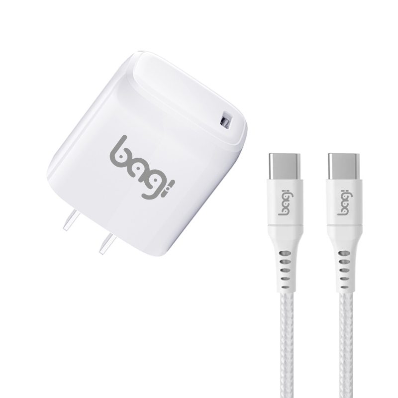 Combo củ + cáp sạc PD20w tiện lợi nhỏ gọn Bagi Type C-Type C – ảnh 2