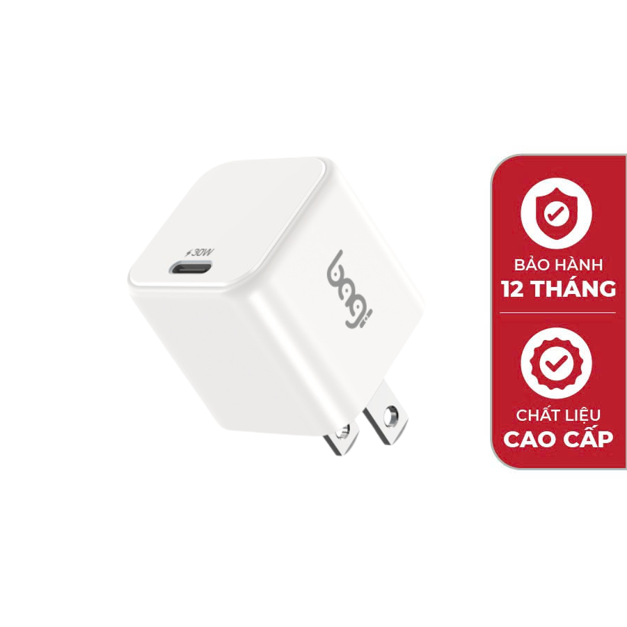 Củ sạc nhanh Bagi 1 cổng PD công nghệ GaN PD30n