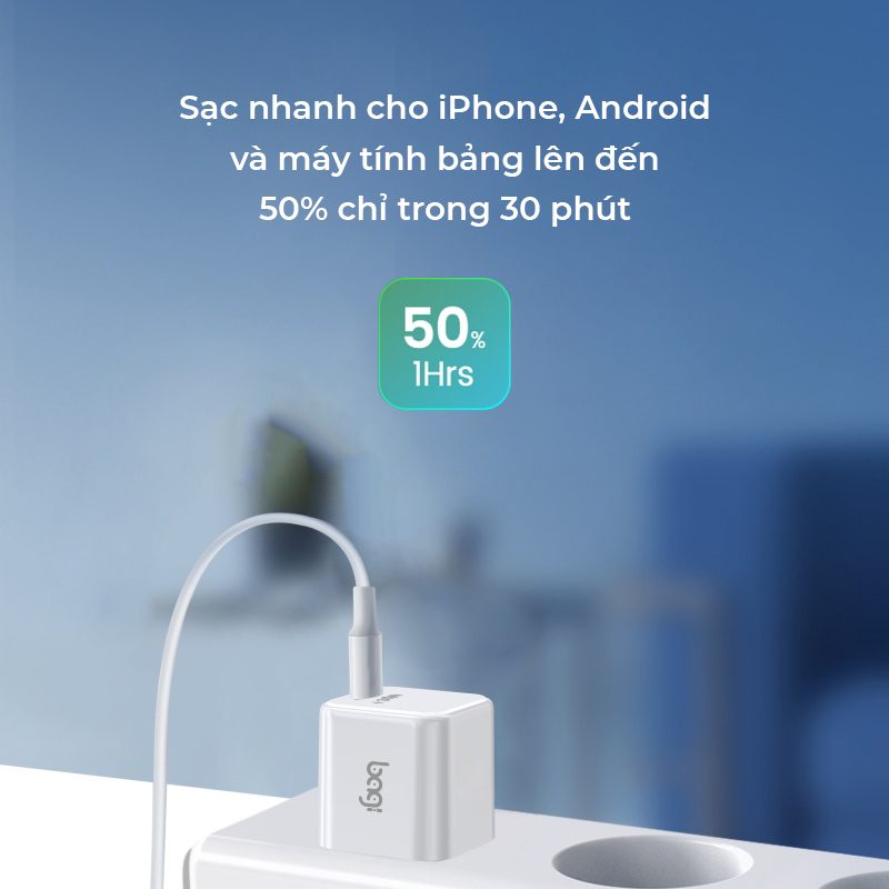 Củ sạc nhanh Bagi 1 cổng PD công nghệ GaN PD30n – ảnh 6