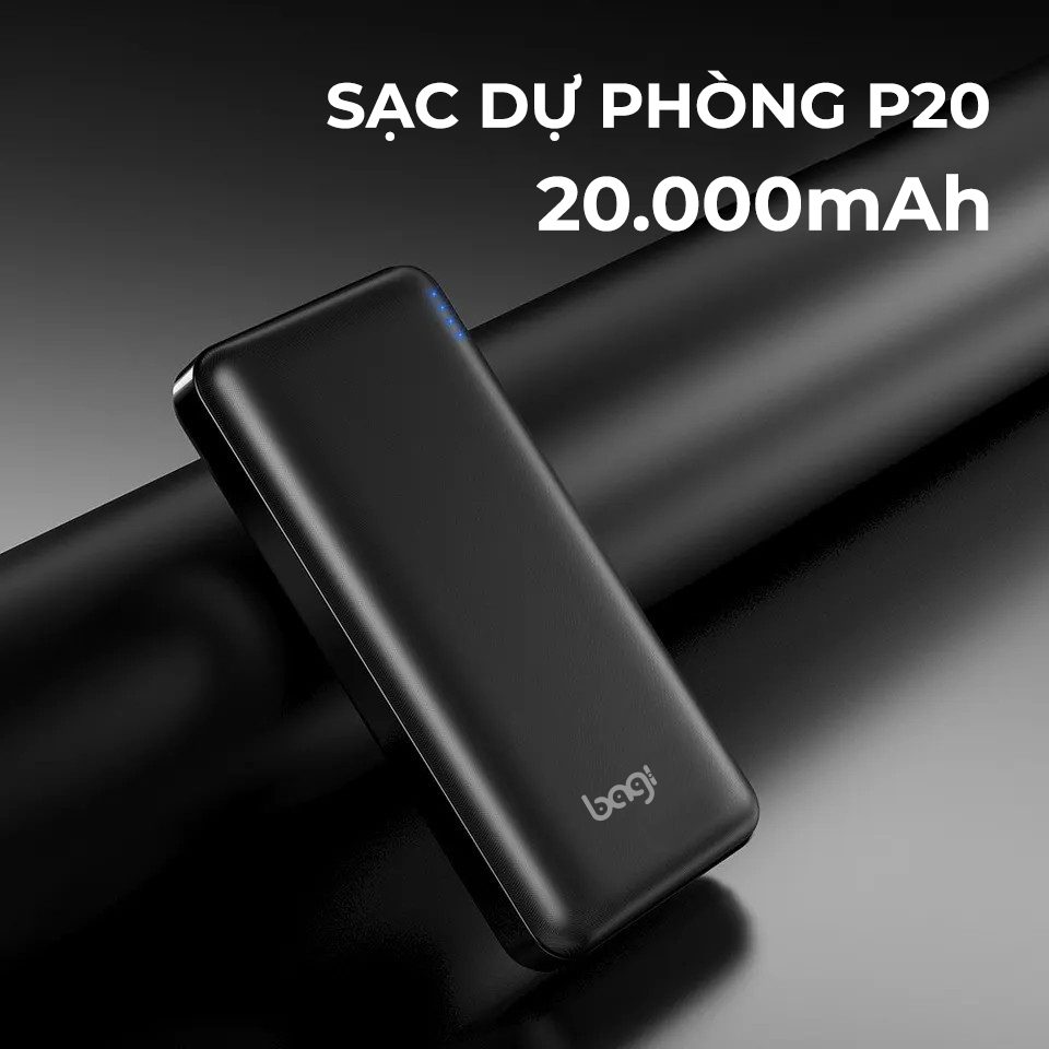 Pin sạc dự phòng nhanh Bagi 20.000mAh P20 - ảnh 7