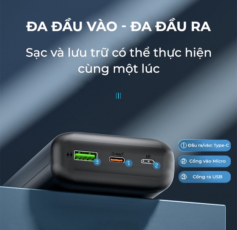 Pin sạc dự phòng nhanh Bagi 20.000mAh P20 - ảnh 10