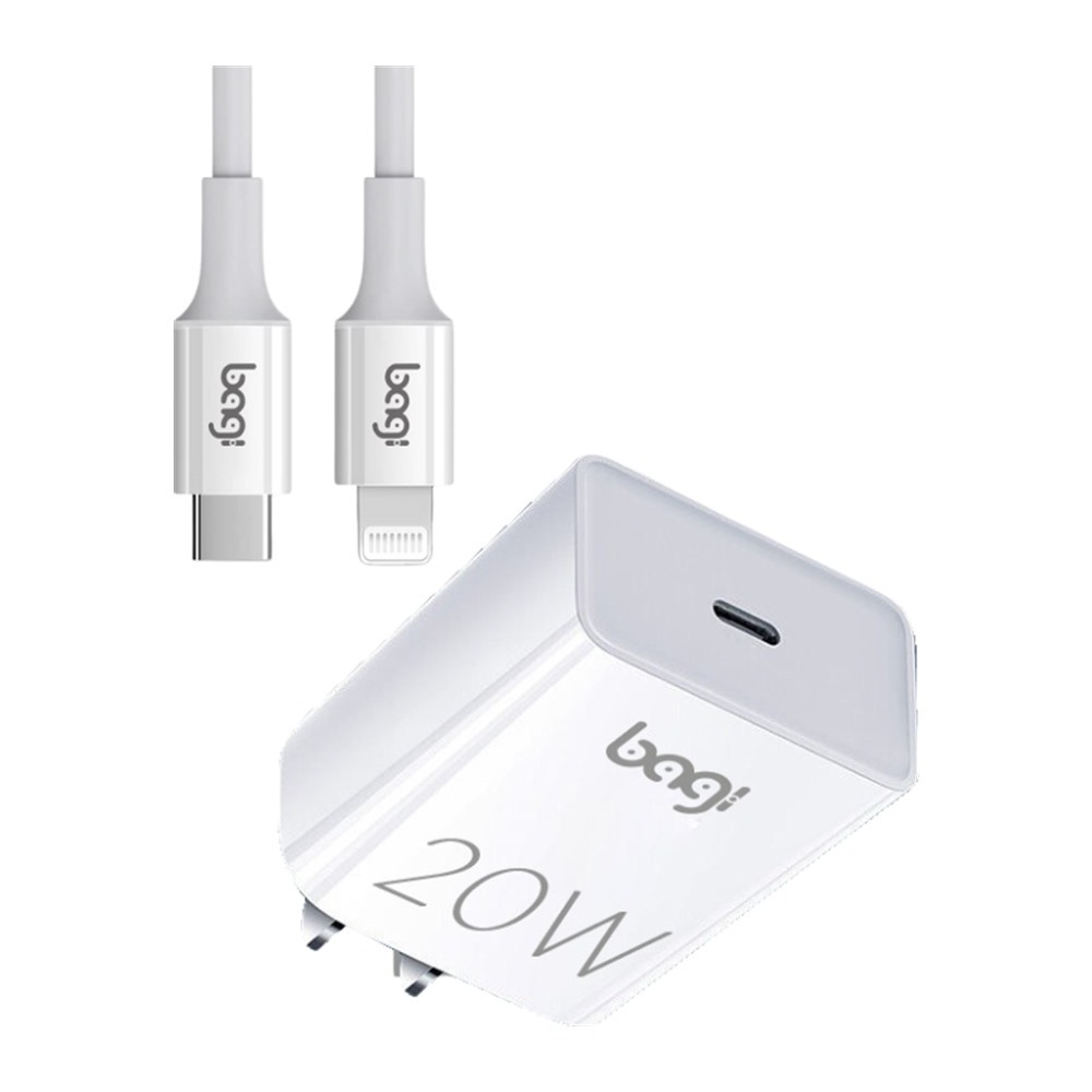 Combo sạc nhanh CB-PD20 dây Iphone + củ PD 20W Bagi