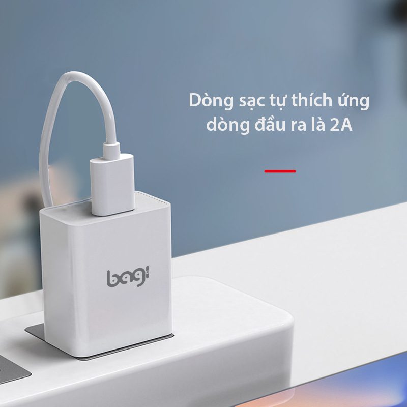 Combo củ sạc + cáp sạc Type C cơ bản CB-C52 Bagi - ảnh 2
