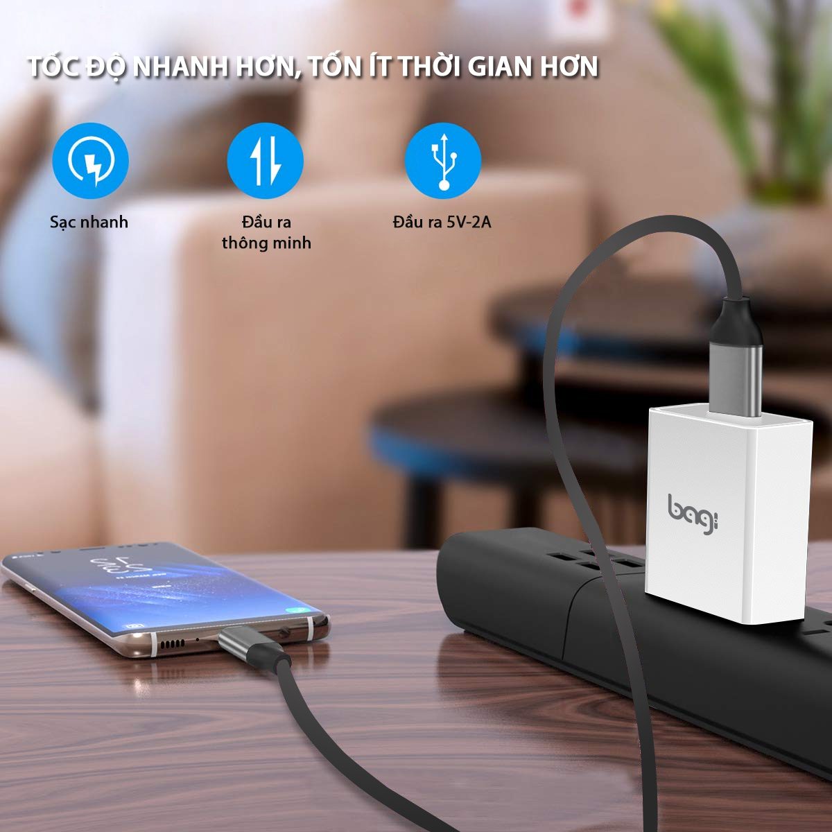 Combo củ sạc + cáp sạc Type C cơ bản CB-C52 Bagi - ảnh 4