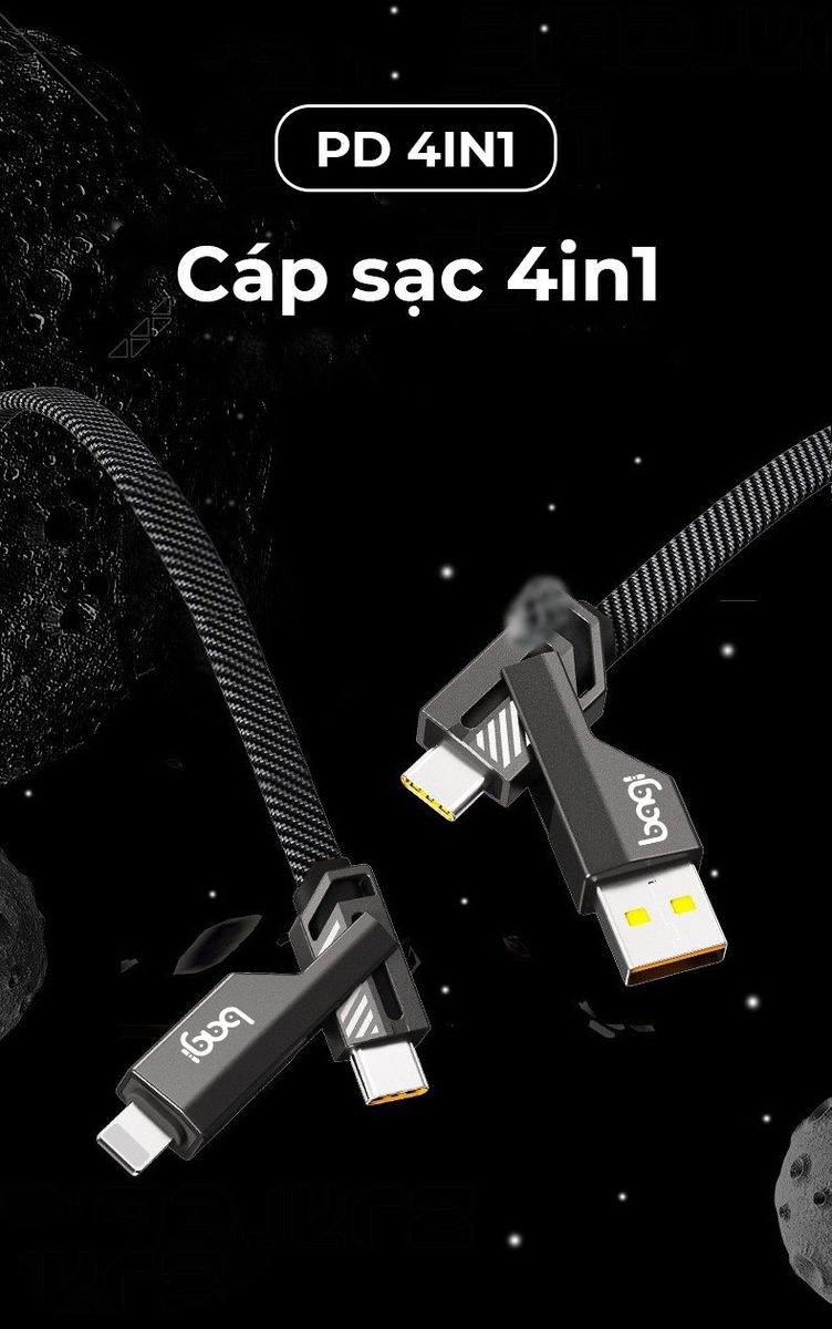 4in1 Sạc nhanh tiện lợi PD4in1 BAGI   - ảnh 13
