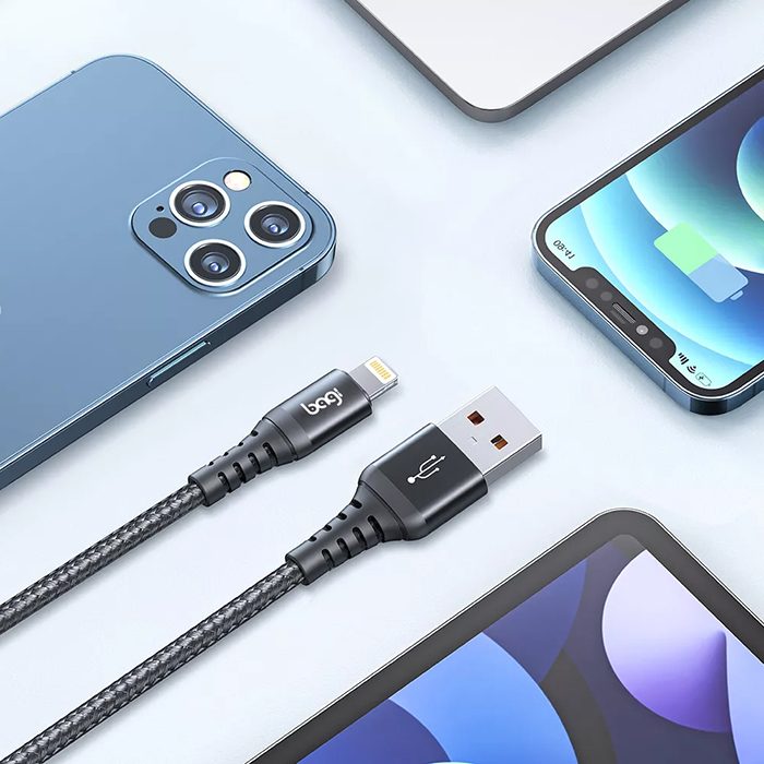 Cáp dù sạc nhanh Lightning cho Iphone nhiều kích thước IH100-120-180 - ảnh 2