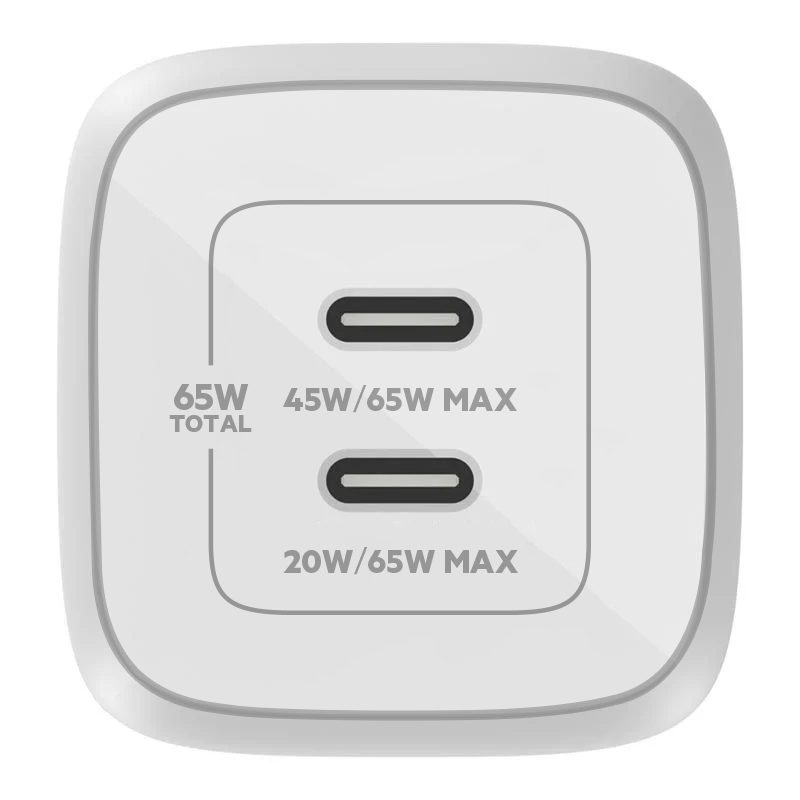 Củ sạc nhanh Bagi 65W 2 cổng Type-C PD65W – ảnh 3