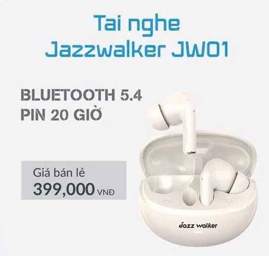 Tai Nghe Không Dây Bluetooth 5.4 Jazzwalker JW01 – Pin 20 Giờ, Thiết Kế Trong Suốt – ảnh 2