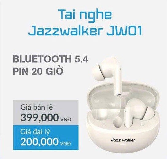 Tai Nghe Không Dây Bluetooth 5.4 Jazzwalker JW01 – Pin 20 Giờ, Thiết Kế Trong Suốt - ảnh 2