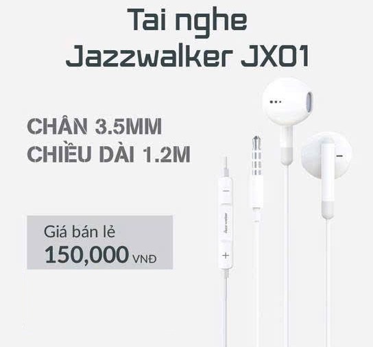 Tai Nghe Có Dây Jazzwalker JX01 – Chân 3.5mm, Dài 1.2m, Mic Đàm Thoại – ảnh 2