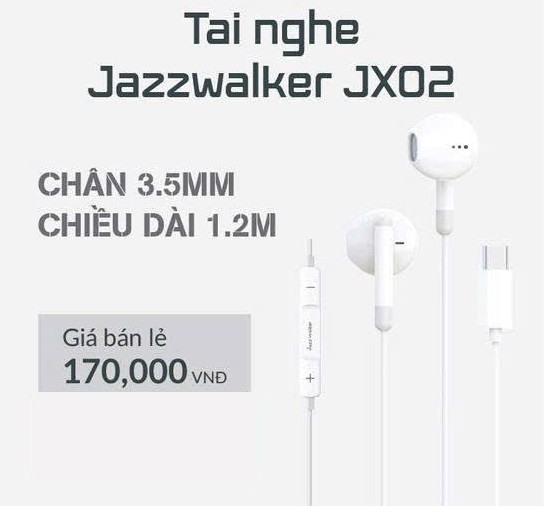 Tai Nghe Có Dây Jazzwalker JX02 – Cổng Type-C, Dài 1.2m, Mic Đàm Thoại – ảnh 2