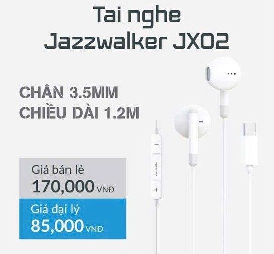 Tai Nghe Có Dây Jazzwalker JX02 – Cổng Type-C, Dài 1.2m, Mic Đàm Thoại - ảnh 2